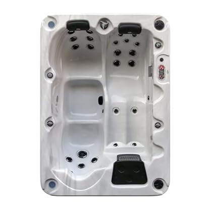 CANADIAN SPA CO. Montreal Outdoor Hot Tub 3 Personen, 213x150x78 cm, eckig, mit Abdeckung, LED Beleuchtung, Heizung und 24 Hydromassagedüsen, ganzjährige Nutzung