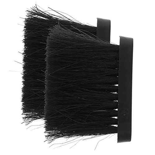 COOPHYA 2 Piezas Cepillo para Limpiar chimeneas decoración fosa Artificial Lugar Fuerza Gel Accesorios de Limpieza de Banco Herramienta de Chimenea Cabeza de Escoba reemplazar sisal Black