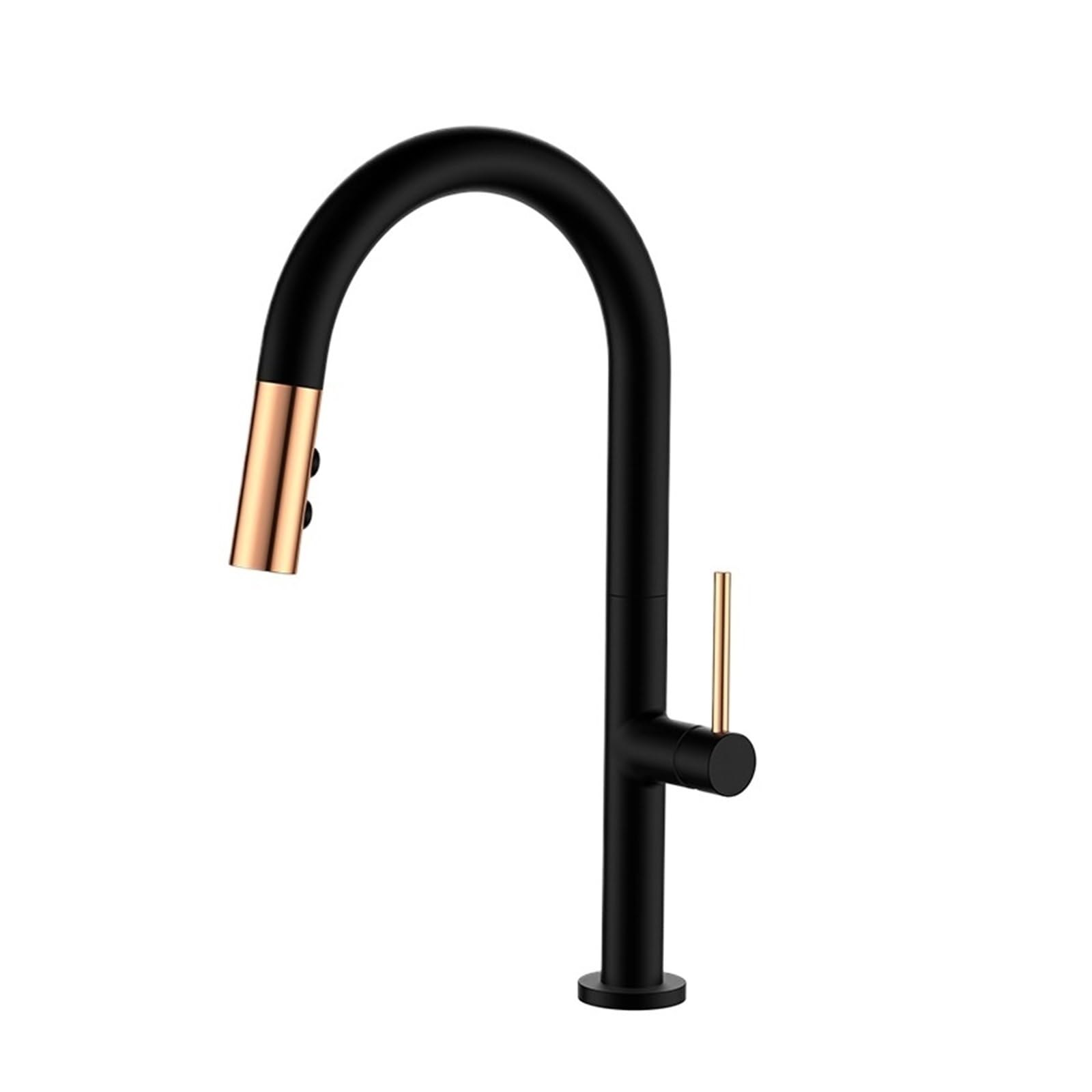 Robinet de cuisine chaud et froid en laiton avec mitigeur de précision black gold