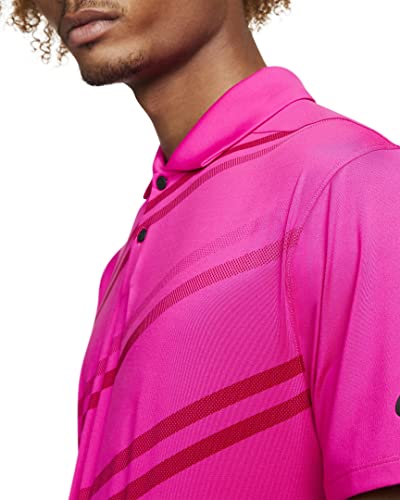 Nike Men's 2022 Dri-Fit Vapor Printed Golf Polo, Pink Prime, Large #TOP3