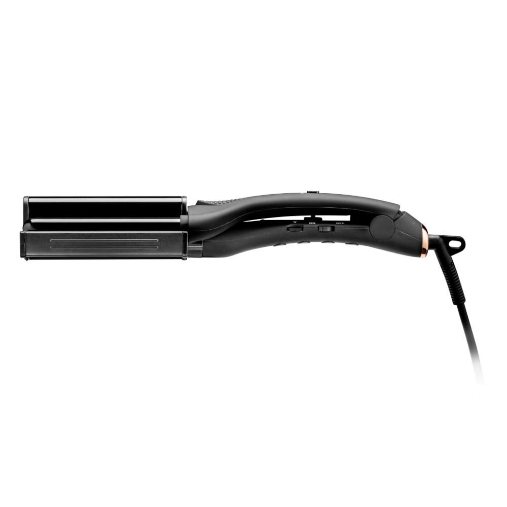 Salon Studio Professional MyWaves Piastra in Ceramica per Onde | Piastra Triferro Per Capelli Ondulati, Piastra in Ceramica per Onde Definite o Morbide, Temperatura Regolabile fino a 230°
