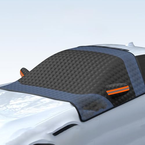 lbEUR Cubierta de Parabrisas Coche para Se-at Alhambra 1996-2020 7N, Protector de Parabrisas -Cubierta Protección Parabrisas Invierno, con Cubiertas de Espejo Tiras Reflectantes,B-No Magnetism