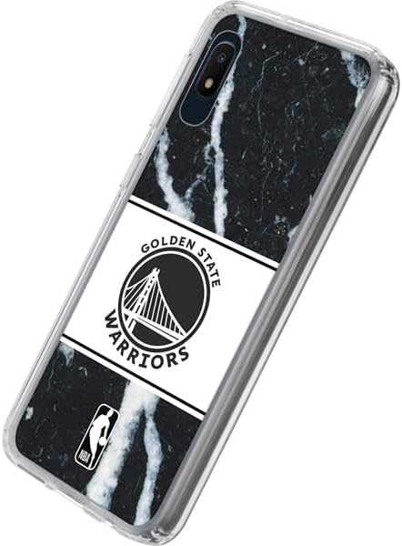 Skinit Clear Phone Case Compatible with Galaxy A10e - Officially Licensed NBA Golden State Warriors Marble Design