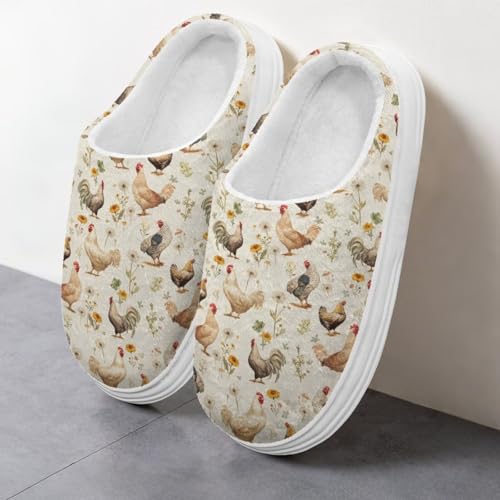 Women's Slip on Fuzzy House Slippers, Memory Foam Warm Plush Platform Slippers for Bedroom Indoor Outdoor4