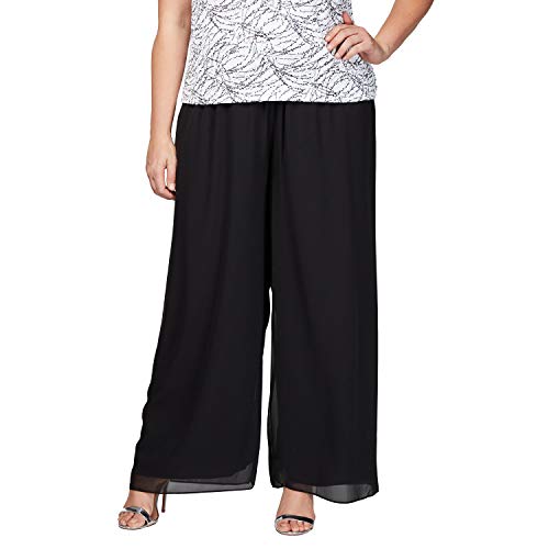 Image of Alex Evenings Womens Plus Size Straight Leg Dress Pant (Plus Petite Sizes) Dress Pants