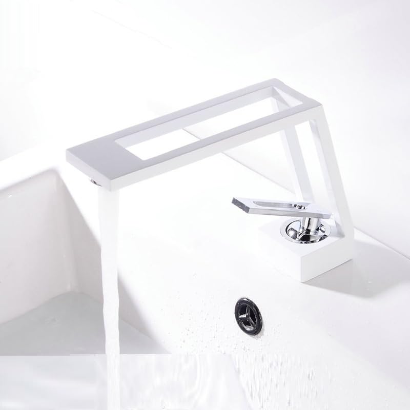 Grifo de cobre gris cañón para baño con un diseño estilizado de lavabo 1
