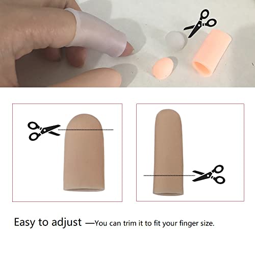 Silicone Finger Protectors 12 Pcs, Gel Finger Cots Finger Guard For Trigger Finger, Finger Arthritis, Finger Cracking, Blisters, Eczema And Other Finger Pain Relief #TOP2