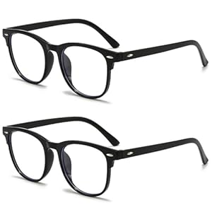 KEYRI 2 Stück Schwarz Blaulichtfilter Brille