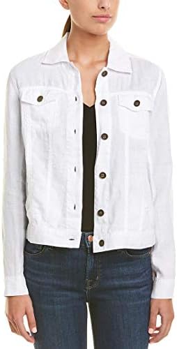 white linen denim jacket