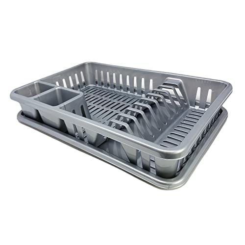 plastific Plastic Dish Drainer Plate Cutlery Rack Kitchen Sink Utensil Draining Cup Holder Drying Rack Draining Rack Sink Drainer Kitchen Gadgets (1-A (45 x 29.7 x 8cm - Image 2