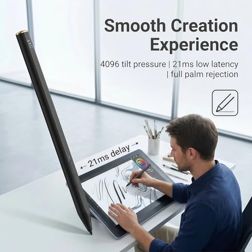 Image of Stylus Pen for Surface, 4096 Pressure MPP 2.0 Pen for Microsoft Surface Pro 11 /9 /8 /7 /X /Laptop /Studio /Go, Compatible with Kobo Libra Colour /HP Envy x360 /ASUS ZenBook, Palm Rejection & Tilt Support