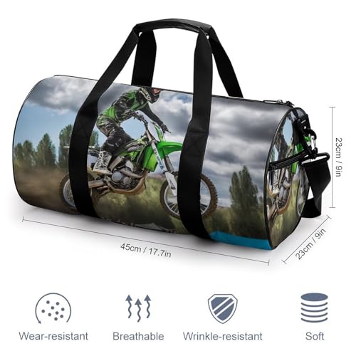 Womens Waterproof Duffel Bag, Travel Overnight Weekender Bag Motocross Dirt Bike Sport Motorcycle Large Size Gym Sports Handbag for Yoga Fitness2