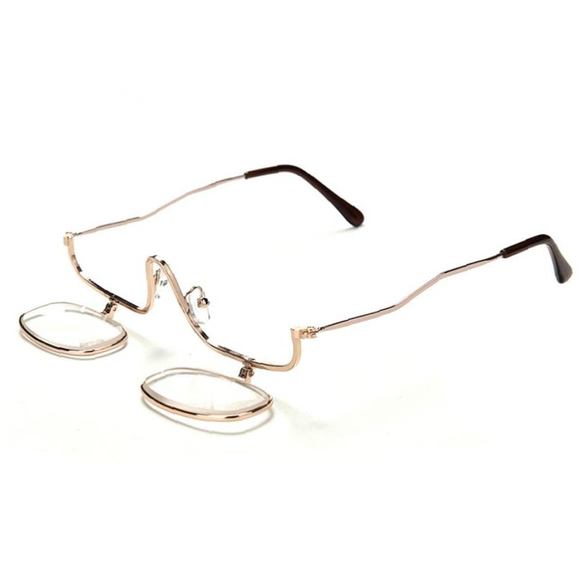 1pc Magnifying Folding Flip Down Makeup Glasses Eye Spectacles Lens Cosmetic Readers