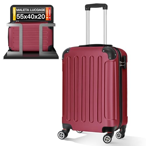 ARTREE Maleta de Cabina 55x40x20 ABS, Ligera y Compacta para Viajes en Avión, Equipaje de Mano para Hombre y Mujer, Dimensiones 52 cm