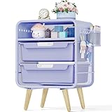 SYKIARIOL Kids Nightstand,Side Table,Blue Nightstand,Small Table for Girls Bedroom,Cute End Table with Storage Drawer