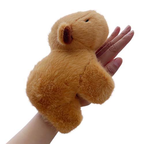 Kasmole Bracciale in Peluche Capibara Slap | Simpatico Braccialetto Schiaffo di Animali di Peluche Capibara Peluche Capibara Huggers Polsino a Scatto in Peluche Capibara - per Ragazzi, Ragazze