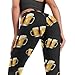 Beer Mugs Women's Yoga Pants High Waist Workout Leggings Tummy Control for Running Cycling L