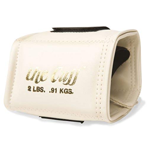 The Cuff Original Adjustable Ankle and Wrist Weight for Training, Dance, Running, Cardio, Aerobics, Toning, and Physical Therapy for Men and Women, 2 lb, White