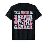 Keeper of the Gender Auntie Gender Reveal Auntie Baby Shower T-Shirt