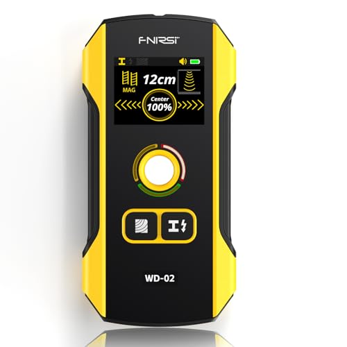 FNIRSI Stud Finder Wall Scanner - Upgraded WD-02 TFT Display Electronic Stud Detector with HPC Chip, Wall Scanner with Positioning Hole for Center and Edge of Wood AC Wire Metal Studs Joist Pipe