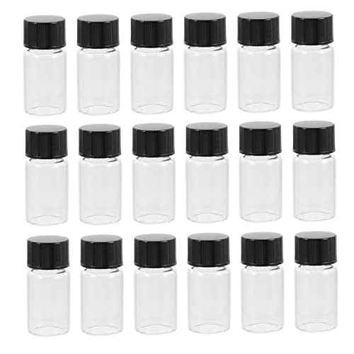 VOSAREA 20pcs Lab Bottles Sample Vials Lids Reagent Bottles Sealing Storage for Industry