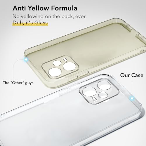 Image of Jkobi Lifetime Anti-Yellow Clear Back Case Cover for Xiaomi Redmi Note 12 Pro Plus 5G (Shockproof and Camera Protection | Sleek Hard Crystal)
