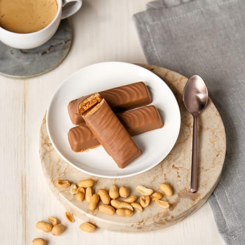 GERLINÉA – Crunchy Milchschokolade-Erdnuss-Riegel – Proteinreicher Mahlzeitenersatz – 240 kcal – 12 Riegel (6 Mahlzeiten), 372 g