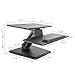 Mount-It! Compact Standing Desk Riser, Height Adjustable Desktop Sit Stand Workstation with Gas Spring, Tabletop Stand Up Desk with Keyboard Tray, Black