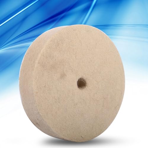 Polierscheibe, Beige Wollfilz Polierscheibe Rund Wollpolierscheibe für Schmuckreparatur DIY Enthusiasten 100 x 25 mm