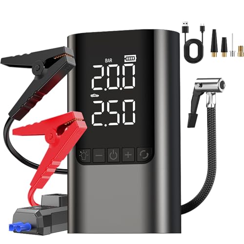 Portable Car Jump Starter, Multi-function Jump Starter with Air Pump and Blower 10000Mah Car Battery Jump Starter, Three Modes Switching, Car Emergency Start Power Supply