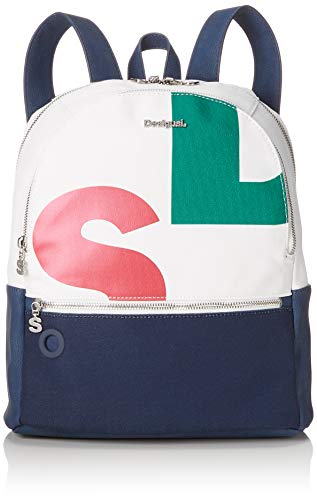 Desigual: Bag Logomania Novara Women  Bolsos mochila Mujer  Blanco  12x35.3x28.7 cm