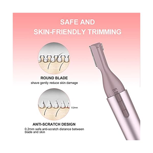 TOUCHBeauty Korrekturtrimmer für Körper und Gesicht wasserfestes Nasenhaartrimmer Präzisionstrimmer für die Entfernung von Augenbrauenhaaren, Nasen, Ohren,Gesichtsbehaarung AG-1658P(Rosa) – Bild 5