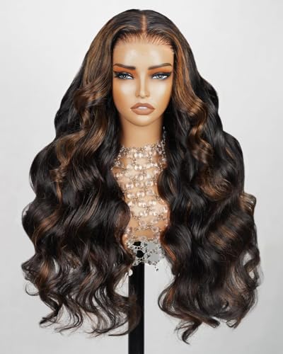 SUPERLOOK 24" Glueless Lace Front Wig 12A Body Wave Ombre