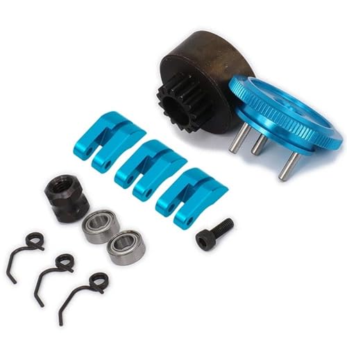 Chanmoo 1/8 RC Car 14T Clutch Bell Flywheel Assembly Kit Shoes Bearings Gear Engine Nut Springs Cone for 1:8 RC Buggy Truck Car KYOSHO HPI HSP Axial...