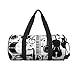 Jazz Music Guitar Pattern Travel Duffel Bag Large Weekender Overnight Bag Fashion Sports Gym Bags