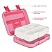 DaCool Lunch Box for Kids Bento Box BPA-Free Toddler School Lunch Container with Spoon Compartments Leak Proof Durable, Meal Fruit Snack Packing for Picnic Outdoors, Microwave Safe - Pink