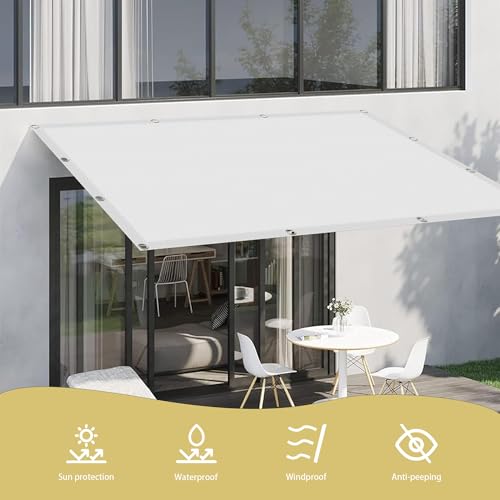 Voiles d'ombrage de balcon 50x180 cm pour ombrager une terrasse ou un patio avec oeillets - 5