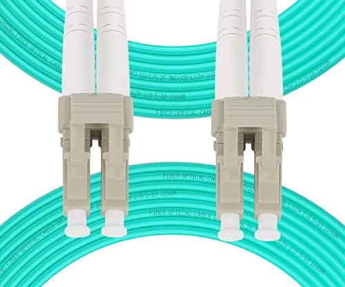 Fibergaga 1m(3ft) OM3 LC/UPC to LC/UPC Fiber Patch Cable 10GB Multimode Duplex Length Option: 0.5M(1.6ft)-100M(328ft) 50/125µm 2.0mm Cable Diameter Fiber Optic Cable