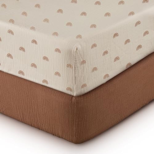 Sábanas Bajeras De Muselina Para Cuna, Paquete De 2 Suaves