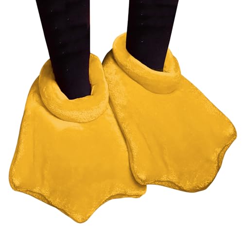 Cartoon Duck Feet House Slippers Cute Fluffy Claw Paw Indoor Shoes Funny Xmas Halloween Plush Fuzzy Warm Home Slippers4