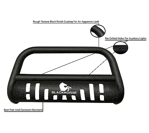 Image of Black Horse Bull Bar-T Textured Black Compatible with 2005-2017 Honda Odyssey-CBT-B311SP