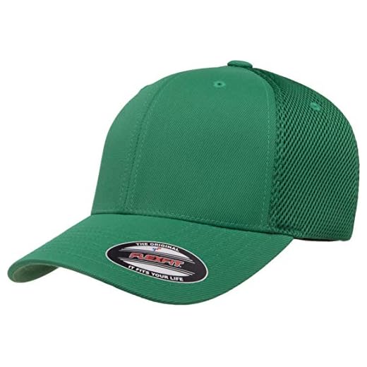 Flexfit Ultrafibre Airmesh Fitted Cap, Green, XXL