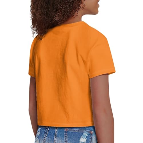 Image of 4th of July Shirt for Girls 7-8 Years US Flag Crop Tops Kids Outfit Independent Day Graphic Tee-