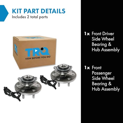 Image of TRQ Front Left and Right Wheel Bearing and Hub Assembly 2 Piece Set 4WD Compatible with 2015-2017 Ford F150 4x4