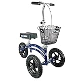 KneeRover Original Steerable All Terrain Knee Scooter for Adults for Foot Surgery Heavy Duty Knee Walker for Broken Ankle Foot Injuries Recovery - Leg Scooter Best Knee Crutch Alternative (Blue)
