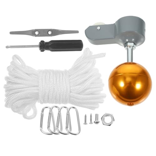 LOORGVEL 屋外用ステンレス製旗竿アクセサリー スナップフック付き 耐久性の旗竿修理キット 多目的ガーデン 広告旗対応