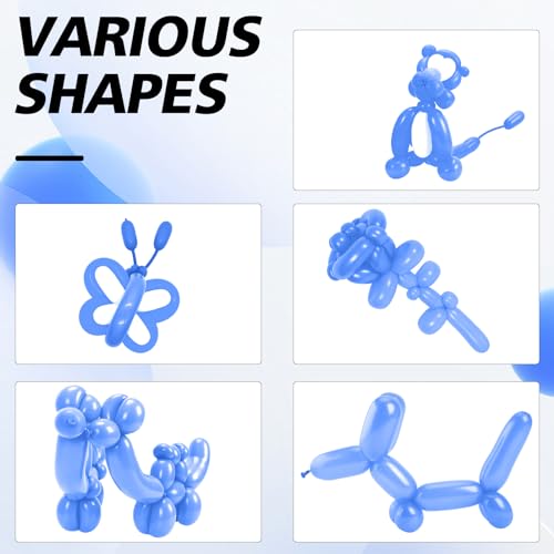 Image of 260 Balloons, 50pcs Dark Blue Long Balloons for Arch, Animals Kit, Twisting