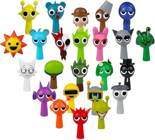 TitanSoli 24PCS Sprunki Action Figures Mystery Box Sprunky Toys Sprunki Mystery Box Office Room Figurine Decor for Adults 5cm