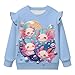 Rnyleeg Blue Girls Crewneck Sweatshirt Kawaii Axolotl Sweatshirt for Toddler Girls 1t-2t Lightweight Jumpers Fashion Fall Clothes Sweaters Outfits Soft Comfortable