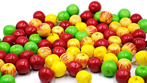 1shopforyou Realistic Fake Apples - 20 PCS - 5 Red Apples, 5 Green Apples, 5 Gala Apples and 5 Yellow Apples - Fake Fruits for Decoration - Artificial Plant - Foam Apples - 2 cm